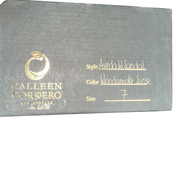 Calleen Cordero Studded Brown Leather Aveda W Sandal Size 7 Tan - Picture 7 of 8